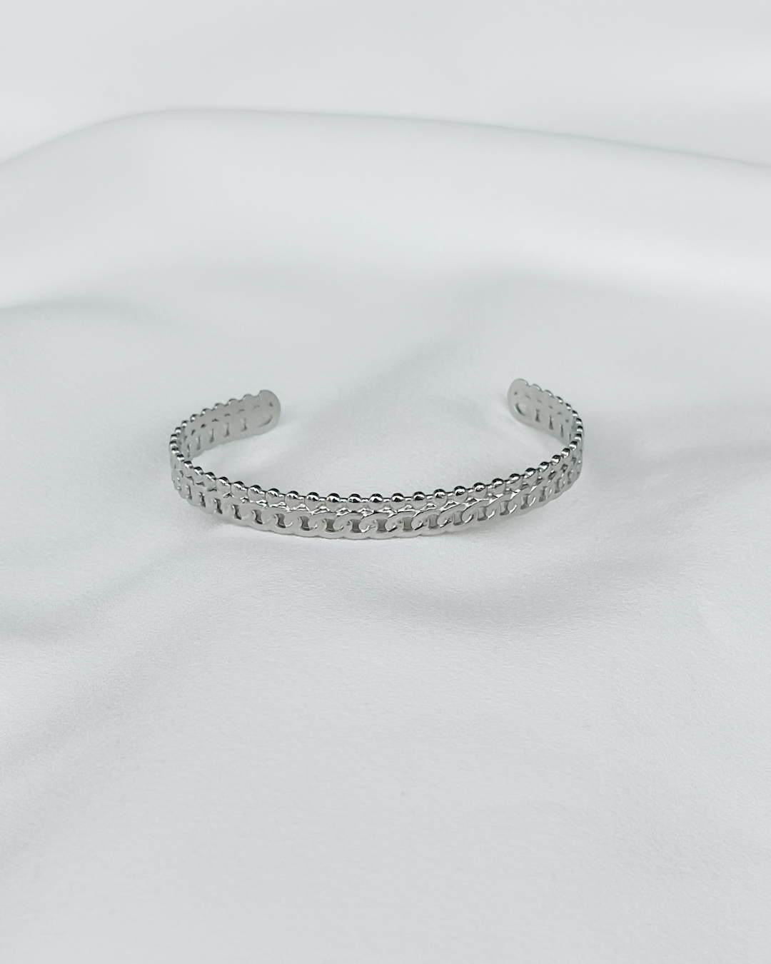 Lace bangle silver